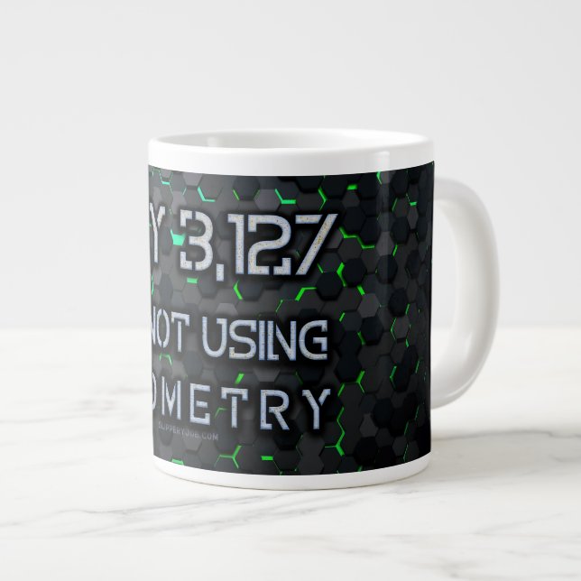 SlipperyJoe's not using geometry interlocking hexa Giant Coffee Mug (Front Right)