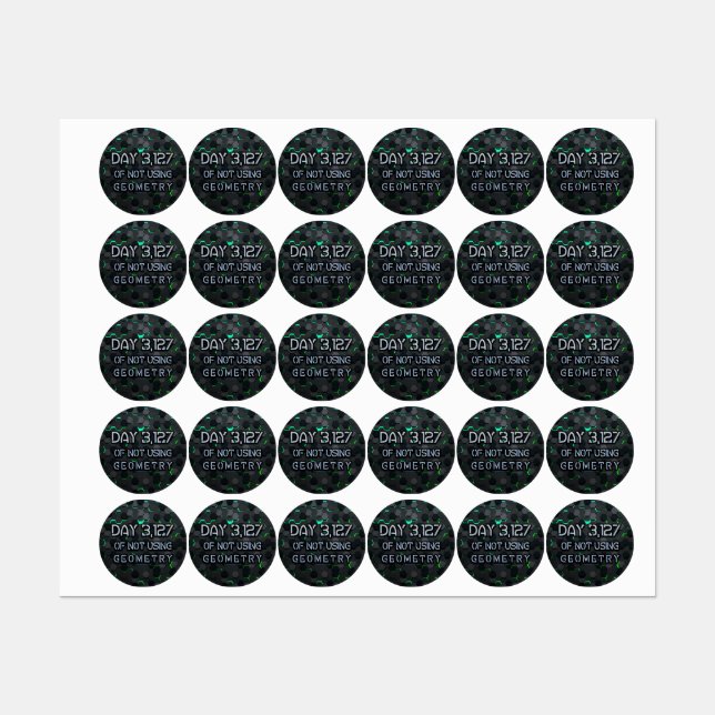 SlipperyJoe's not using geometry interlocking hexa Labels (Sheet)