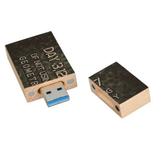 SlipperyJoe's not using geometry interlocking hexa Wood Flash Drive