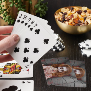 SlipperyJoe's old doll Happy Halloween creepy bloo Poker Cards