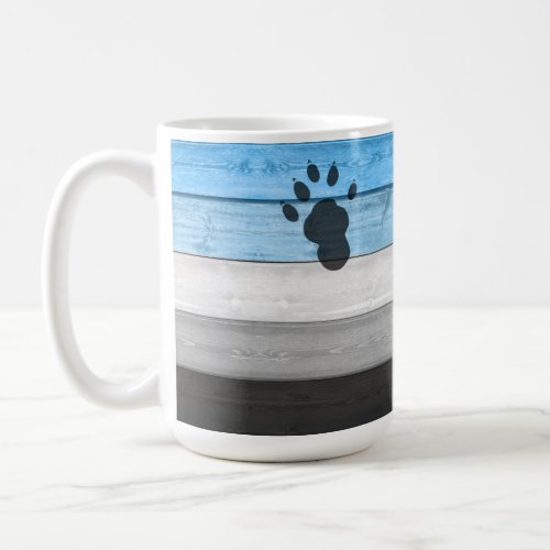 SlipperyJoes otter paw wood crate texture bear co Coffee Mug