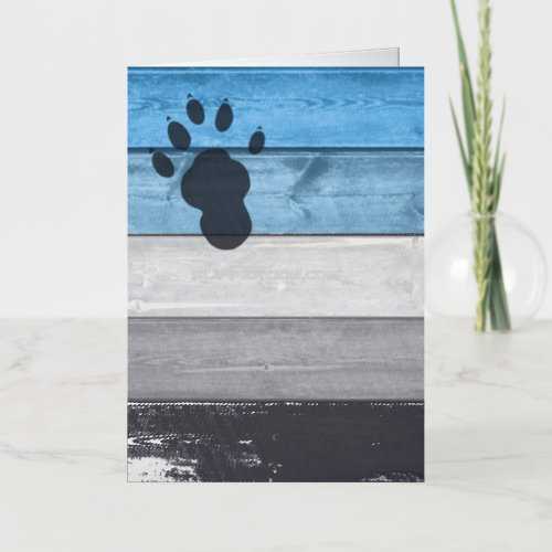 SlipperyJoes otter paw wood crate texture bear co Foil Greeting Card