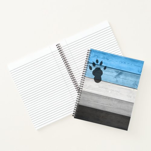 SlipperyJoes otter paw wood crate texture bear co Notebook