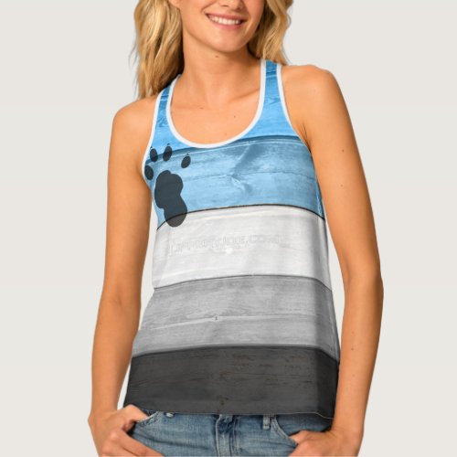 SlipperyJoes otter paw wood crate texture bear co Tank Top