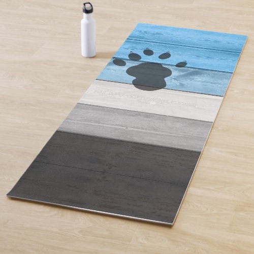 SlipperyJoes otter paw wood crate texture bear co Yoga Mat