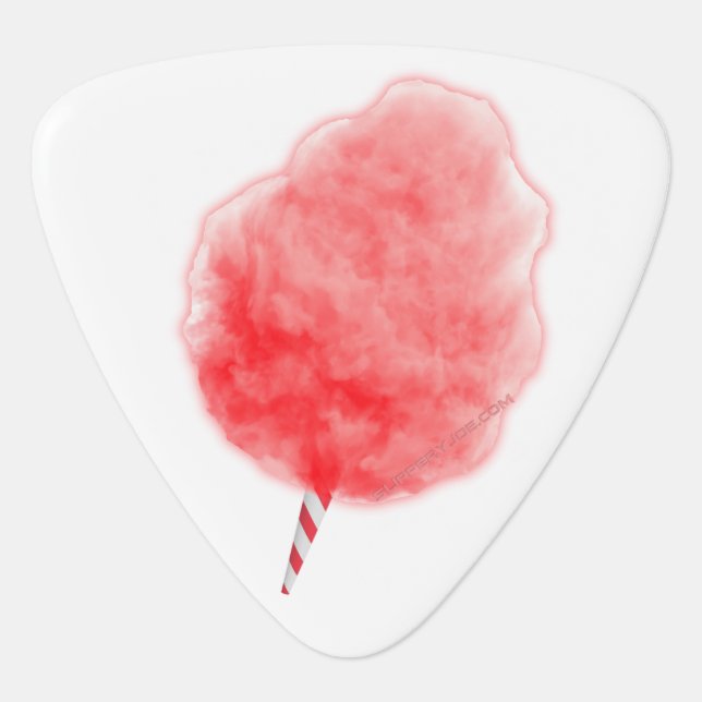 SlipperyJoe's pink Cotton Candy carnival sugar foo Guitar Pick (Front)