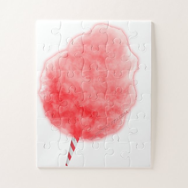 SlipperyJoe's pink Cotton Candy carnival sugar foo Jigsaw Puzzle (Vertical)