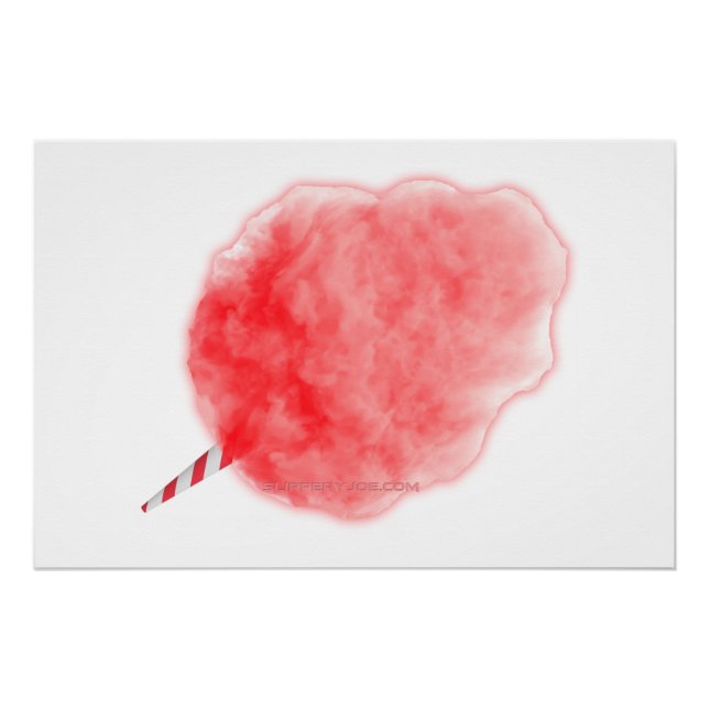 SlipperyJoe's pink Cotton Candy carnival sugar foo Poster (Front)