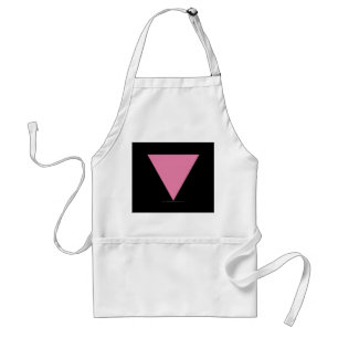SlipperyJoe's pink triangle flag bright pink symbo Adult Apron