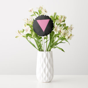 SlipperyJoe's pink triangle flag bright pink symbo Balloon