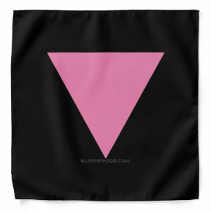 SlipperyJoe's pink triangle flag bright pink symbo Bandana