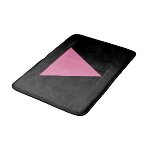 SlipperyJoe's pink triangle flag bright pink symbo Bath Mat