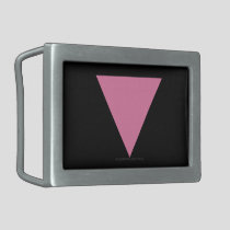 SlipperyJoe's pink triangle flag bright pink symbo Belt Buckle