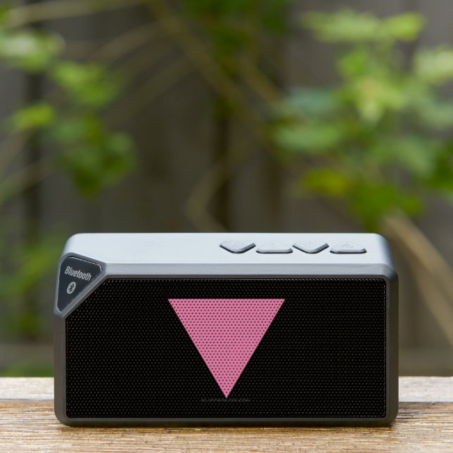 SlipperyJoe's pink triangle flag bright pink symbo Bluetooth Speaker (Insitu(Outdoor))