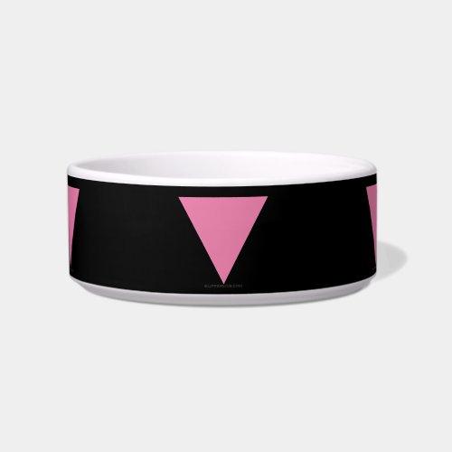 SlipperyJoe's pink triangle flag bright pink symbo Bowl