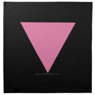 SlipperyJoe's pink triangle flag bright pink symbo Cloth Napkin