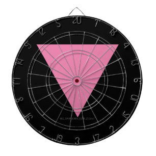 SlipperyJoe's pink triangle flag bright pink symbo Dart Board