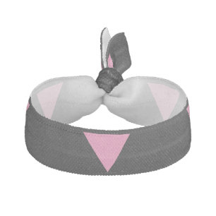 SlipperyJoe's pink triangle flag bright pink symbo Elastic Hair Tie