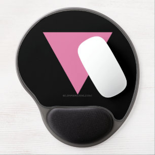 SlipperyJoe's pink triangle flag bright pink symbo Gel Mouse Pad