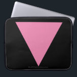 SlipperyJoe's pink triangle flag bright pink symbo Laptop Sleeve<br><div class="desc">SlipperyJoe's pink triangle flag bright pink symbol black background positive symbol self-identity historic emblem queer resilience geometric sign of community strength graphic statement with cultural weight gay pride gifts icon LGBTQ remembrance visual shorthand for rainbow solidarity artistic colorful retro‑styled symbolic artwork</div>
