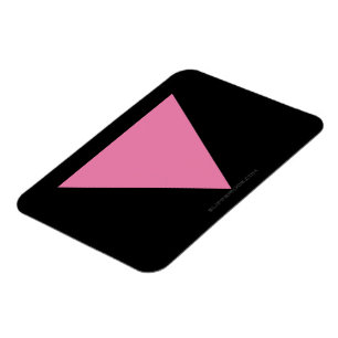 SlipperyJoe's pink triangle flag bright pink symbo Magnet