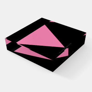 SlipperyJoe's pink triangle flag bright pink symbo Paperweight