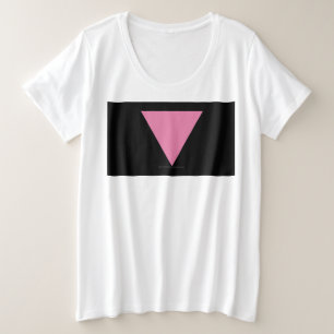 SlipperyJoe's pink triangle flag bright pink symbo Plus Size T-Shirt
