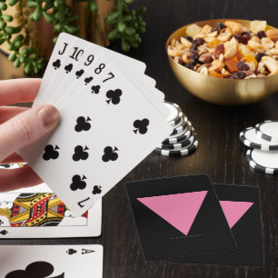 SlipperyJoe's pink triangle flag bright pink symbo Poker Cards