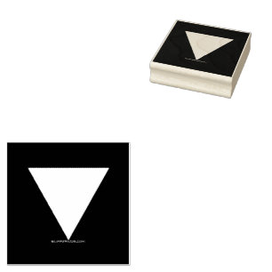 SlipperyJoe's pink triangle flag bright pink symbo Rubber Stamp