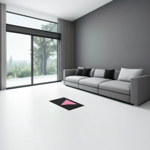 SlipperyJoe's pink triangle flag bright pink symbo Rug
