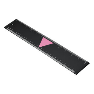 SlipperyJoe's pink triangle flag bright pink symbo Ruler