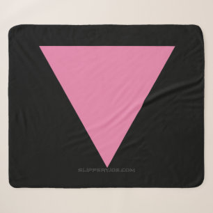 SlipperyJoe's pink triangle flag bright pink symbo Sherpa Blanket