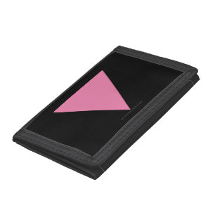 SlipperyJoe's pink triangle flag bright pink symbo Tri-fold Wallet