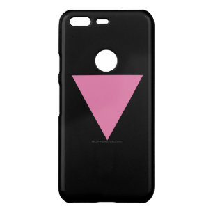 SlipperyJoe's pink triangle flag bright pink symbo Uncommon Google Pixel Case