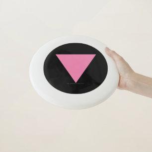 SlipperyJoe's pink triangle flag bright pink symbo Wham-O Frisbee