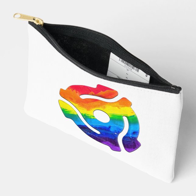 SlipperyJoe's plastic 45 RPM record adapter vibran Accessory Pouch (Open)