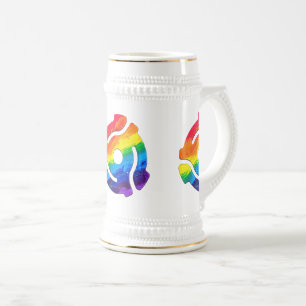 SlipperyJoe's plastic 45 RPM record adapter vibran Beer Stein