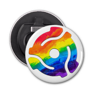 SlipperyJoe's plastic 45 RPM record adapter vibran Bottle Opener