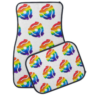 SlipperyJoe's plastic 45 RPM record adapter vibran Car Floor Mat