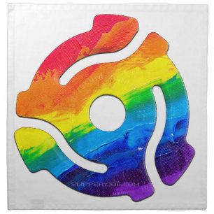 SlipperyJoe's plastic 45 RPM record adapter vibran Cloth Napkin