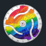 SlipperyJoe's plastic 45 RPM record adapter vibran Dart Board<br><div class="desc">SlipperyJoe's plastic 45 RPM record adapter vibrant rainbow tie-dye design spindle insert contemporary pop-art vibe red orange yellow green blue purple retro meets modern 7-inch vinyl artistic gay pride gifts LGBTQIA merging nostalgia with modern identity standard turntables</div>