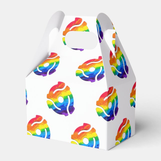 SlipperyJoe's plastic 45 RPM record adapter vibran Favor Boxes (Front Side)