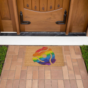SlipperyJoe's plastic 45 RPM record adapter vibran Fiber Doormat