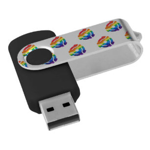 SlipperyJoe's plastic 45 RPM record adapter vibran Flash Drive