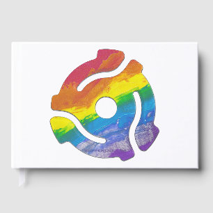 SlipperyJoe's plastic 45 RPM record adapter vibran Foil Guest Book