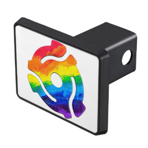 SlipperyJoe's plastic 45 RPM record adapter vibran Hitch Cover