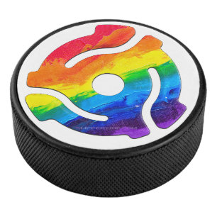SlipperyJoe's plastic 45 RPM record adapter vibran Hockey Puck