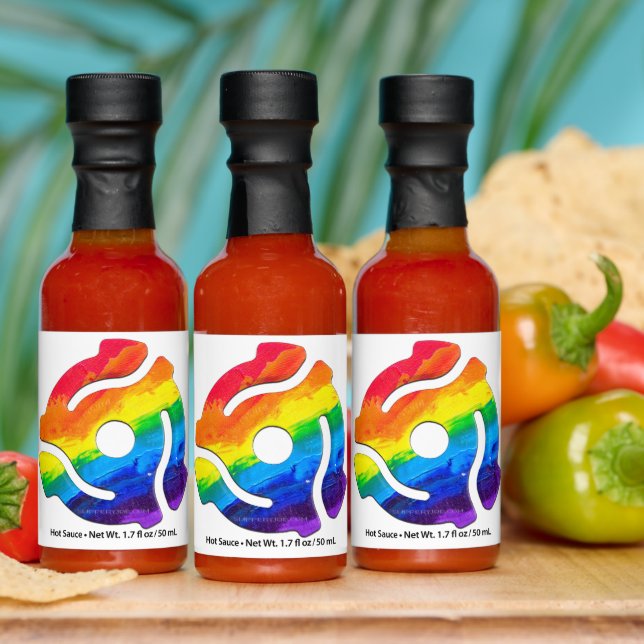 SlipperyJoe's plastic 45 RPM record adapter vibran Hot Sauces (Multi)