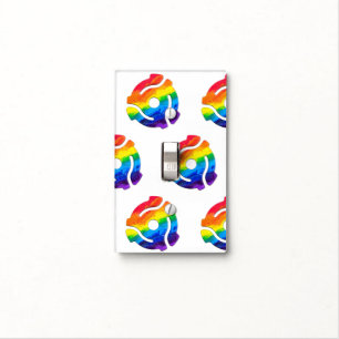 SlipperyJoe's plastic 45 RPM record adapter vibran Light Switch Cover