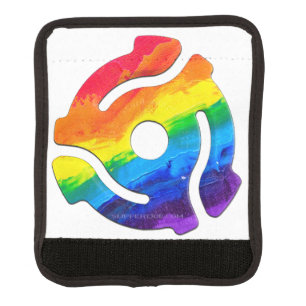 SlipperyJoe's plastic 45 RPM record adapter vibran Luggage Handle Wrap